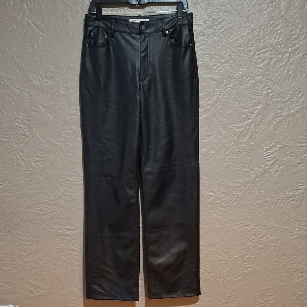 Zara Women's Black Wide Leg Pants Size 6